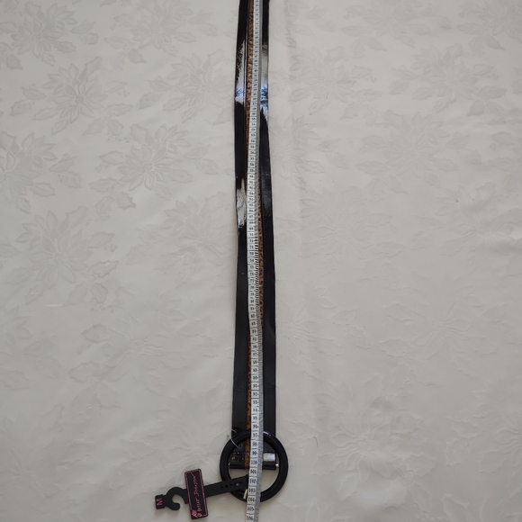 New ? Betsey Johnson black leopard wide belt main image 5
